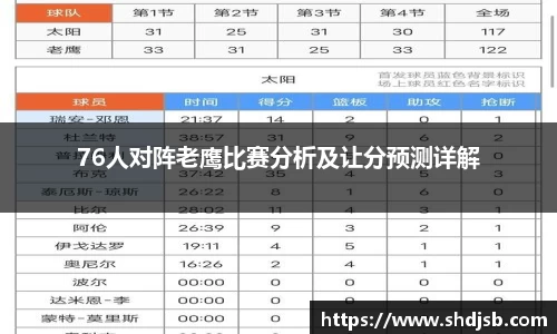 76人对阵老鹰比赛分析及让分预测详解